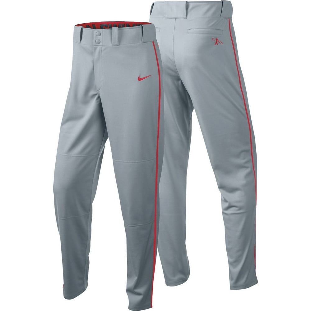 Download Nike Boys' Swingman Dri-FIT Piped Baseball Pants, Grey/Red ...
