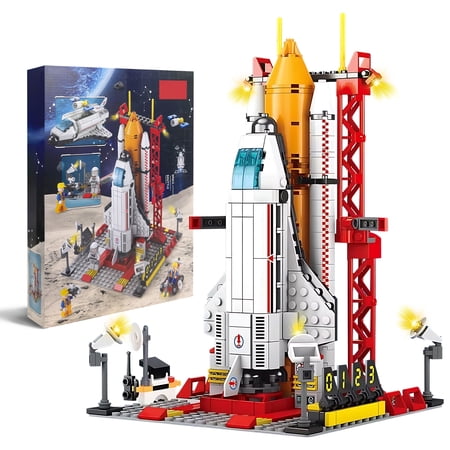500 PCS Space Shuttle Building Block Toys Set STEM Educational Toy Space Exploration Shuttle Gift for Ages 6+