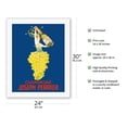 thumbnail image 2 of Champagne Joseph Perrier - French Woman Emerging from Chardonnay Grapes - Vintage Advertising Poster by J. Stall c.1926 - Fine Art Rolled Canvas Print 20in x 26in, 2 of 4