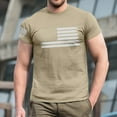 thumbnail image 4 of GIPQJK Mens T Shirts Plus Size American Flag Crewneck Short Sleeve Graphic Tops Big and Tall Patriotic T-Shirts Usa Flag T Shirts Tops,Khaki L, 4 of 5