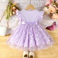 thumbnail image 6 of MEZZALL Toddler Girls Fly Sleeve Holiday Dress Dance Party Ribbed Dresses Clothes O-Neck Adorable Sundress, 6 of 8