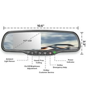 Master Tailgaters Universal OEM Rear View Mirror with 4.3 Auto-Adjusting Ultra Bright LCD, OnStar Buttons, and Compatibility for All Cars
