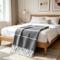 thumbnail image 6 of Beach Towel With Tassels 8 Colors Available Striped Quickly Dry Lightweight Bath Towel For Travel Swimming Pool Camping Picnic, 6 of 6