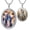 C-Virgin Mary, variant on Saint Michael Necklace 925 Sterling Silver Archangel Michael Pendant Oval St Michael Picture Amulet Jewelry Protection Medal Gift for Men Women