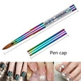 thumbnail image 4 of 100% Kolinsky Acrylic Nail Brush Rainbow Crystal Handle Crimped Size #10, 4 of 7