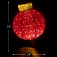 thumbnail image 5 of Northlight LED Lighted Twinkling Tinsel Ball Ornament Outdoor Commercial Christmas Decoration - 36", 5 of 7