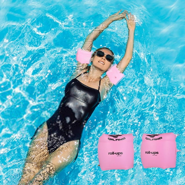 PLPPYFS 2 Pack Kids & Adult Swimming Arm Float Rings, PVC Inflatable Swim Arm Bands Sleeves, for Adult Girls and Boys Water Sports Learning Swim Training Summer Beach Party - Clearance Sale