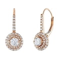 thumbnail image 2 of 1.10 Carat Natural Diamond 18k Solid Rose Gold Earrings, 2 of 3