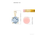 thumbnail image 4 of Angara Natural 1.12 ct Aquamarine Pendant Necklace for Women in 14K Yellow Gold - March Birthstone Jewelry | Prong Set Aqumarine Pendant Necklace, 4 of 9
