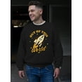 thumbnail image 2 of Out of This World - Alien Emoji Rocket Adventure Graphic Men's Sweatshirt, 2 of 4
