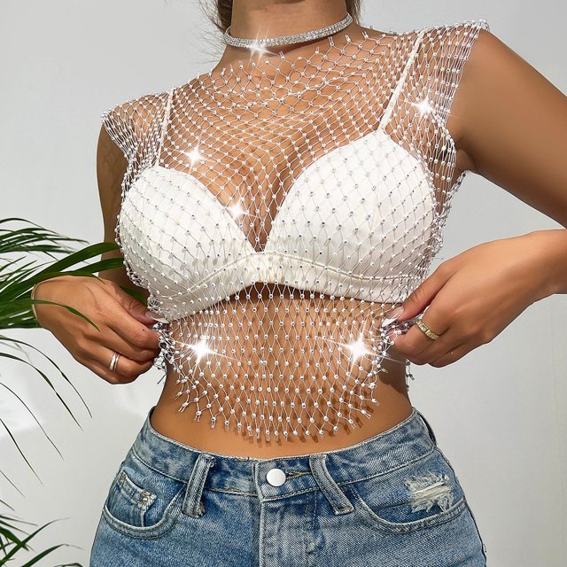 source 2024Wish Summer Explosions Grid Flash Women‘s T-shirt Jacket YX951