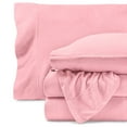 thumbnail image 1 of Juego de Sábanas de Vellón Acogedor Bare Home Vellón Polar Extra Suave Tamaño Twin Rosa Claro, 1 of 8