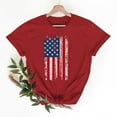 thumbnail image 2 of successthop 4th of July Tops for Women Flags Plus Size Patriotic T Shirt Holiday Shirts Crewneck Short Sleeve Clothes XL, 2 of 6