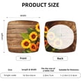 thumbnail image 2 of Set of 6 Removable Chair Seat Covers for Dining Room, Wooden Sunflowers Stretchable Office Kitchen Chair Slipcovers Cushion Protector Fall Floral Furniture Decor, 16.9x16.9 Inches, 2 of 6