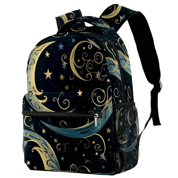 Lightweight Backpack Golden Moon School Bag Travel Laptop Daypack for Men Women Casual Rucksack