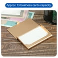 thumbnail image 5 of Uxcell 3.6x2.3x0.3 Inch Name Cards Case Alloy Business Card Holder 3 Pack Champagne Gold, 5 of 5