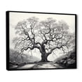 thumbnail image 2 of Designart "Graphite Reverie Monochrome Tree" Floral Floater Framed Wall Art Print, 2 of 7