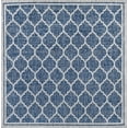 thumbnail image 3 of JONATHAN Y SANTA MONICA 9' Square Area Rug, Trebol Moroccan Trellis Textured Weave - Navy/Gray, SMB109D-9SQ, 3 of 4