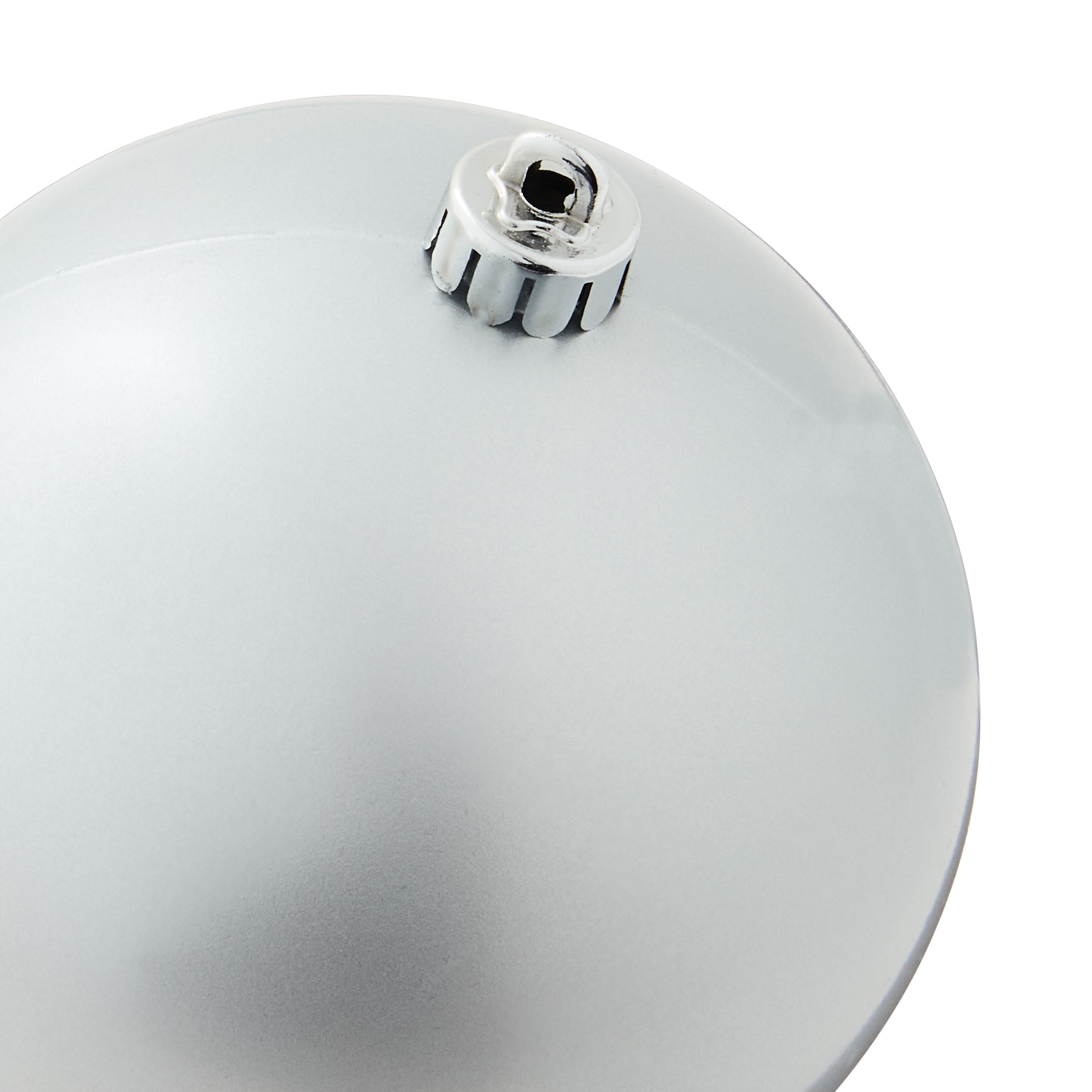 8-Count Navy and Silver Shatterproof Christmas Ornaments, 3.94 in, by Holiday Time