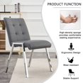 thumbnail image 3 of CJC 2-Piece Armless Dining Chairs, Grid Shaped High Back Office Chairs, Dark Gray, 3 of 9