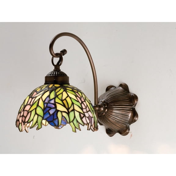 Meyda 8"W Tiffany Honey Locust Wall Sconce