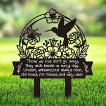 Hummingbird Grave Marker Cemetery Decorations for Grave Metal Memorial Grave Stakes Bird Flower Memorial Plaques for Outdoors Grave Decor Sympathy Stake for Mom Dad Cemetery Yard Garden DIY Making