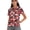Red Camouflage Pattern, variant on Whosucclay Skull Heart 1/4 Zip Golf Polo Short Sleeve Blouse, Polyester Polo Shirts Lightweight Soft Women Short Sleeve Golf Shirts for Summer Tennis Fitness Size Large