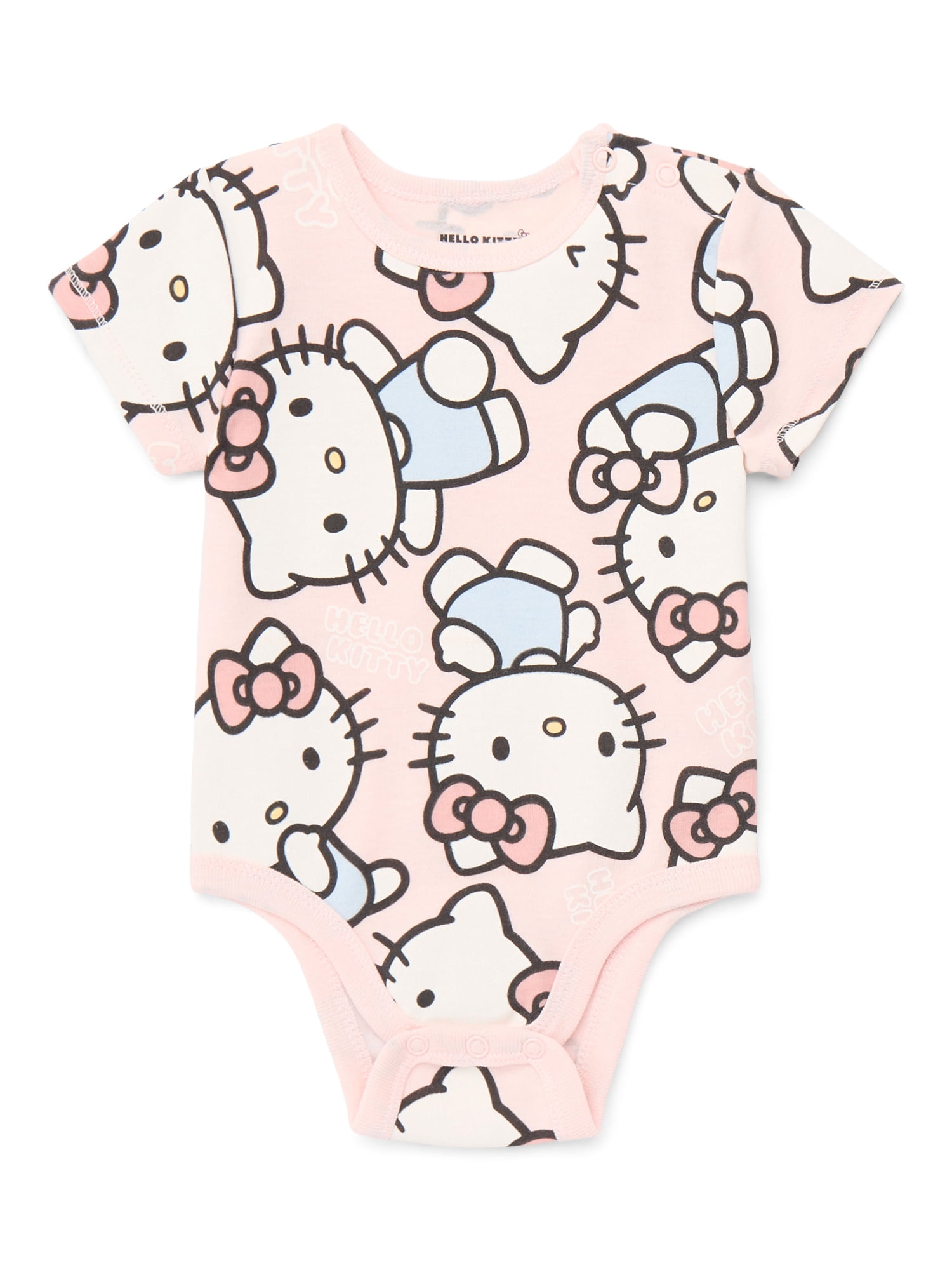 Hello Kitty Baby Boys or Girls Print One Piece Bodysuit, 2-Pack, Sizes 0/3M-24M