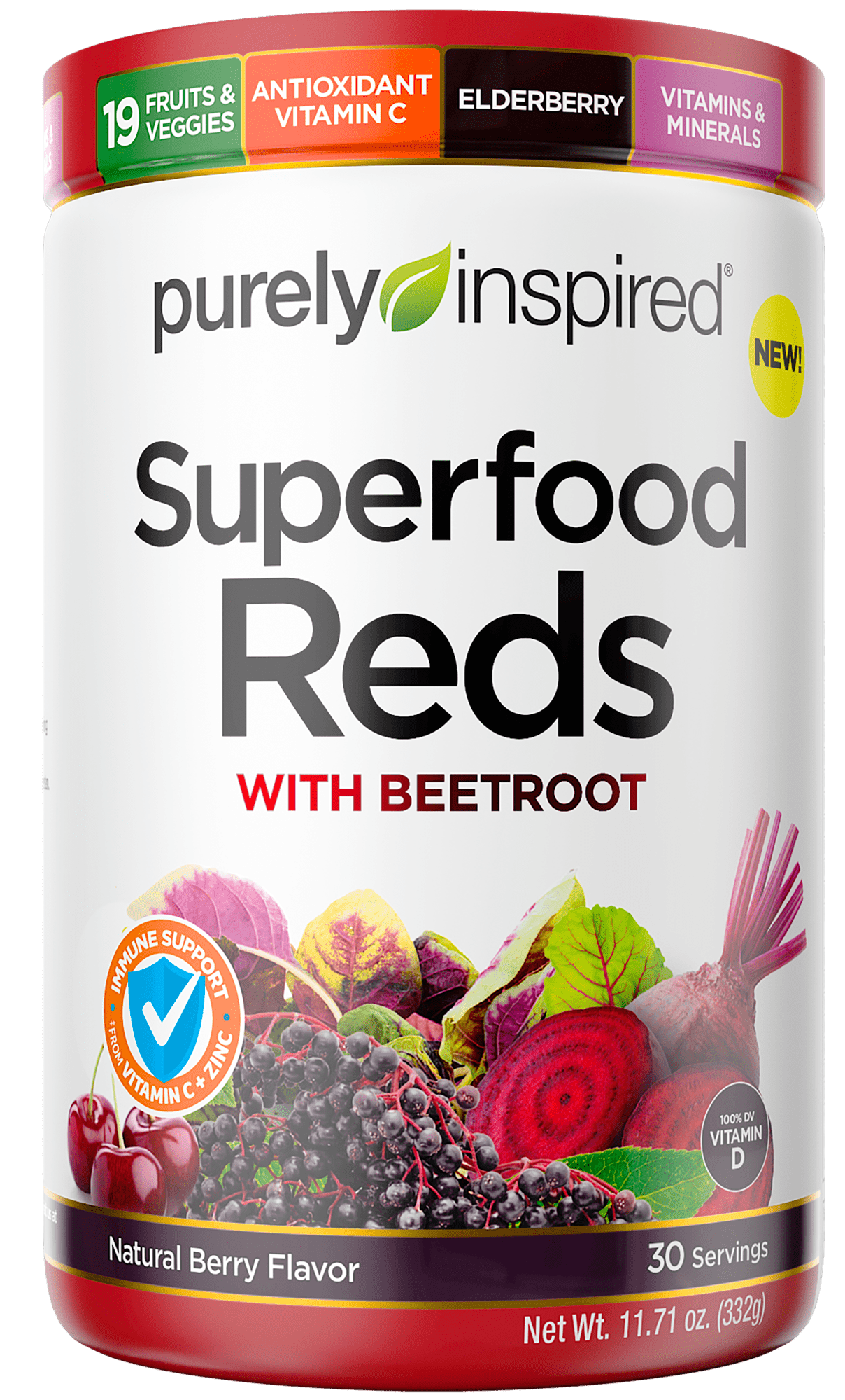 Purely Inspired Superfood Reds With Beet Root Powder, Plus Immune