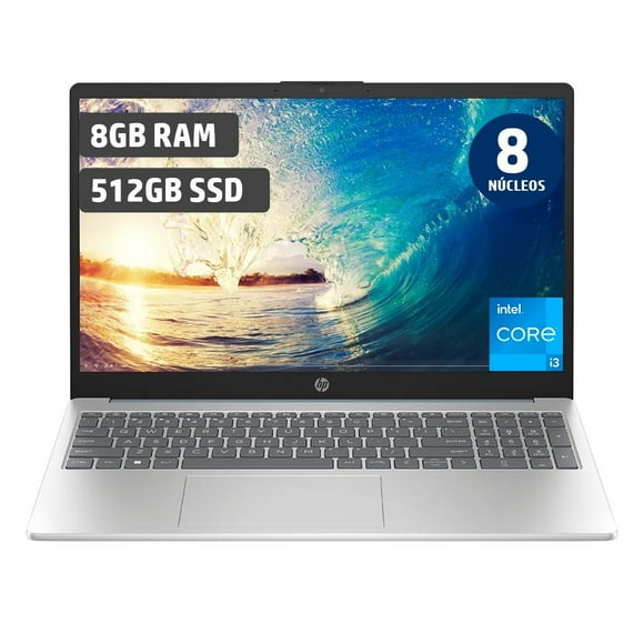 Laptop HP 15-fd0000la Intel Core i3 8 Núcleos 8GB RAM 512GB SSD Azul