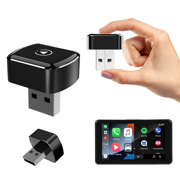 Mini Carplay Wireless Adapter for Iphone Android, Apple Carplay Wireless Adapter,Wireless Android Auto Adapter, Plug in USB,Plug And Play,Easy Use Fast Stable Connection Car Play