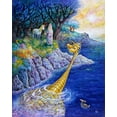 thumbnail image 2 of Bell, Bill 20x24 Gold Ornate Wood Framed with Double Matting Museum Art Print Titled - The Blue Lagoon, 2 of 4