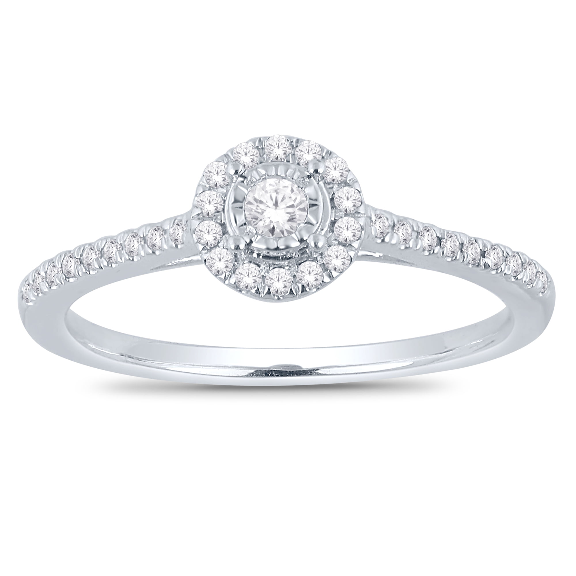 1/5 CT. T.W. Diamond Classic Promise Ring in 10KT White Gold, IGL Certified