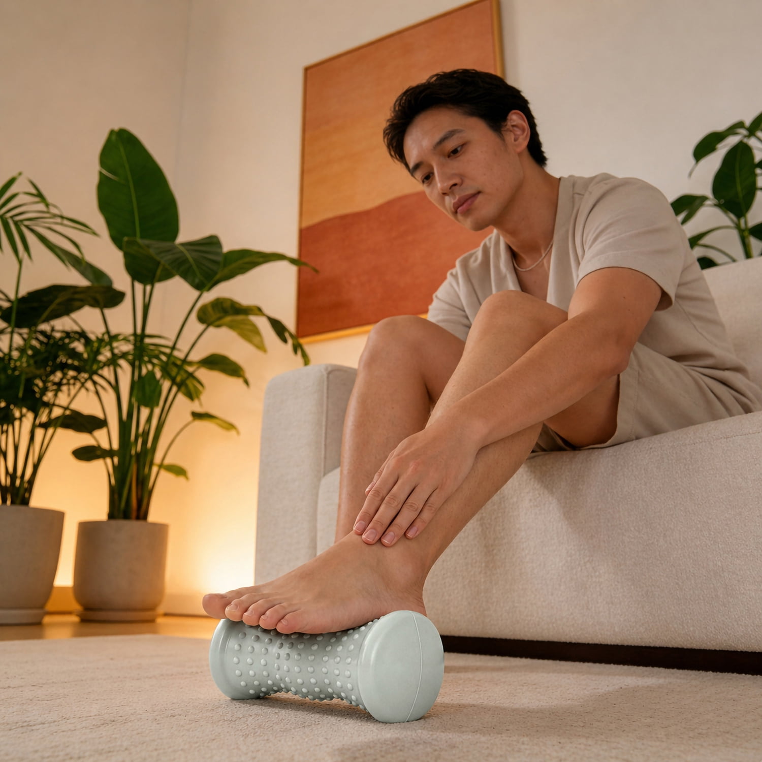 Brookstone Hot and Cold Foot Roller Massager, Gray, WL1201-GYA