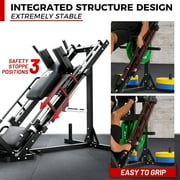 RitFit Leg Press Hack Squat Machine, Professional Adjustable Leg Press Machine for Home Gym with Linear Bearing and Weight Storage Posts, Full Lower Body Workout, Black