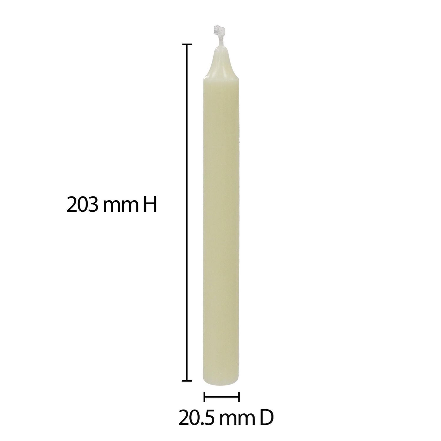 Mainstays 8" Unscented Ivory Column Candles