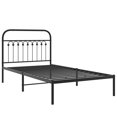 thumbnail image 3 of vidaXL Metal Bed Frame without Mattress with Headboard Black 39.4"x78.7", 3 of 7
