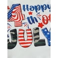 thumbnail image 6 of Infant Baby Boys Summer 4th of July Outfits Striped Short Sleeve Letter Print Tops + Shorts Set, 6 of 9