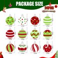 thumbnail image 3 of Christmas Wooden Ornaments Set 24Pcs Wooden Christmas Tree Hanging Ornament Decoration Pendants Home Party Decor (Red Green White), 3 of 7