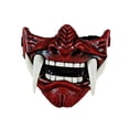 thumbnail image 4 of Máscara horrible de Halloween Sunnimix Samurai japonés Oni cubierta de la cara, 4 of 8