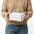 thumbnail image 3 of BagDream Shipping Boxes 6x4x3 Inches Small Mailing Boxes 25 Pack White Cardboard Corrugated Box Mailers, 3 of 8