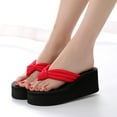 thumbnail image 4 of WIZUTIZ Shower Shoes Women Athletic Soft Slide Sandals Women Summer Slippers Wedge Sandals Platform Heels Slide Sandals BOHO Knitted Beach Slide Sandals Indoor Slippers Gifts for Her, 4 of 6