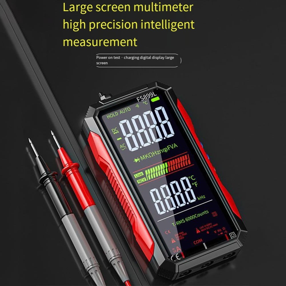 Vruelia Fs899L Smart Digital Multimeter Usb Rechargeable Current Meter With 6000 Counts