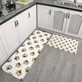 thumbnail image 2 of White Cow Hat Pattern Kitchen Rugs Sets Of 2,Anti Fatigue Kitchen Mat Rugs Non Slip Washable,Decorative Kitchen Floor Mats for Kitchen,Sink,Laundry,17"x30"+17"x47", 2 of 7
