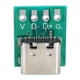 thumbnail image 5 of Conector tipo C de 16 pines de 6 piezas a adaptador de PCB de 2,54 mm, USB C de 4 pines a DIP de 4 pines para carga y transmisión de datos, 5 of 5