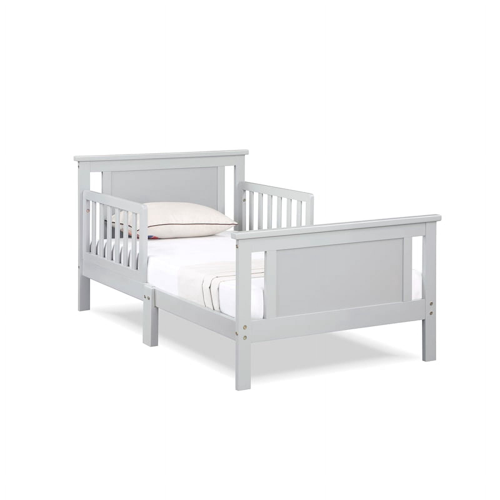 Olive & Opie Connelly Reversible Panel Toddler Bed in Gray/Rockport Gray