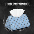 thumbnail image 6 of Lsque French Bulldog Puppy Printed Long Tissue Box Cover Holder, Facial Paper Organizer Dispenser,Triangle with Bottom Belt, PVC Leather Decorative Organizer, 6 of 9