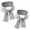 Gray, variant on 2 Pack Cooling Neck Wraps for Women and Men, Reusable Water-Activated Cooling Scarves with Gel Beads, Adjustable Snap Neck Coolers for Yoga, Running, Workouts and Outdoor Activities, Lake blue