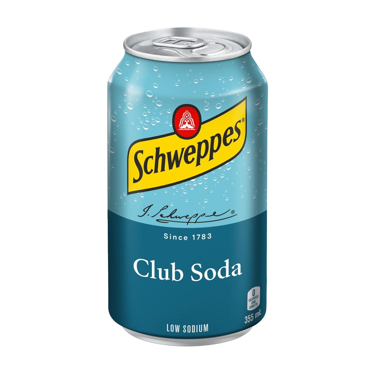 Schweppes Club Soda 12 x 355 mL, Cans, 12x355mL