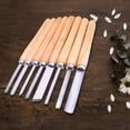 thumbnail image 4 of Pack of 8 Woodworking Turning Tool Gouge Engraving Woodturning Professional HSS Blade 65 Manganese Steel High Hardness Lathe Set for Wood Carving, 4 of 8
